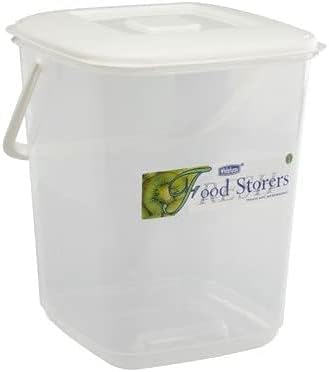 Durable Clear Plastic Food Canister with Handle 10L Item