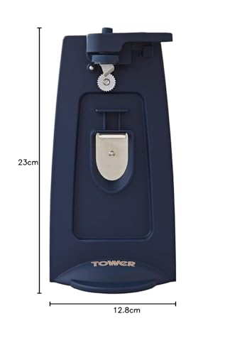 Tower T19007 3-in-1 Electric Can Opener with Knife Sharpener & Bottle Opener, Black