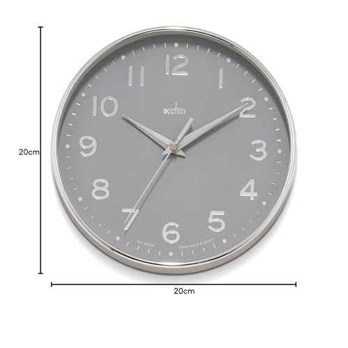 Acctim Rand 20cm Small Wall Clock Foil Embossed Numbers Quartz Movement 22982 (Gold)