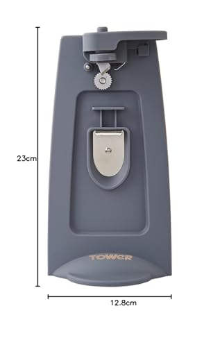 Tower T19007 3-in-1 Electric Can Opener with Knife Sharpener & Bottle Opener, Black