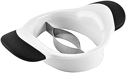 Mango Splitter Mango Cutter Slicer Stainless Steel Non-Slip Handles, Stainless Steel Blade, Cutter, Black-White
