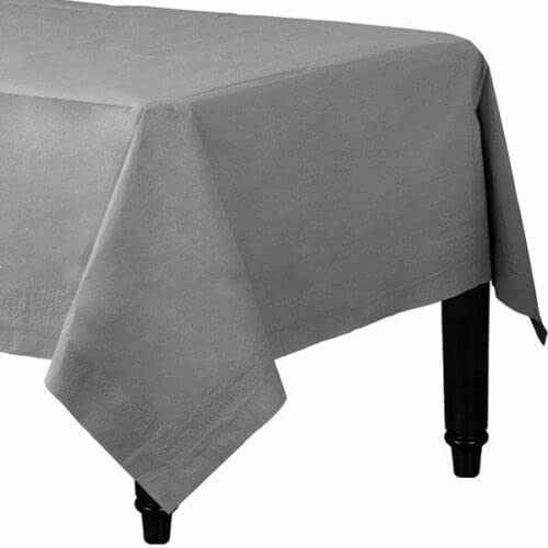 Gold Paper Table Cover 2 Pack Square Tablecloth, Decorative Table Cloth, Wedding, Christmas Party Table Covers, Paper Table Cloths
