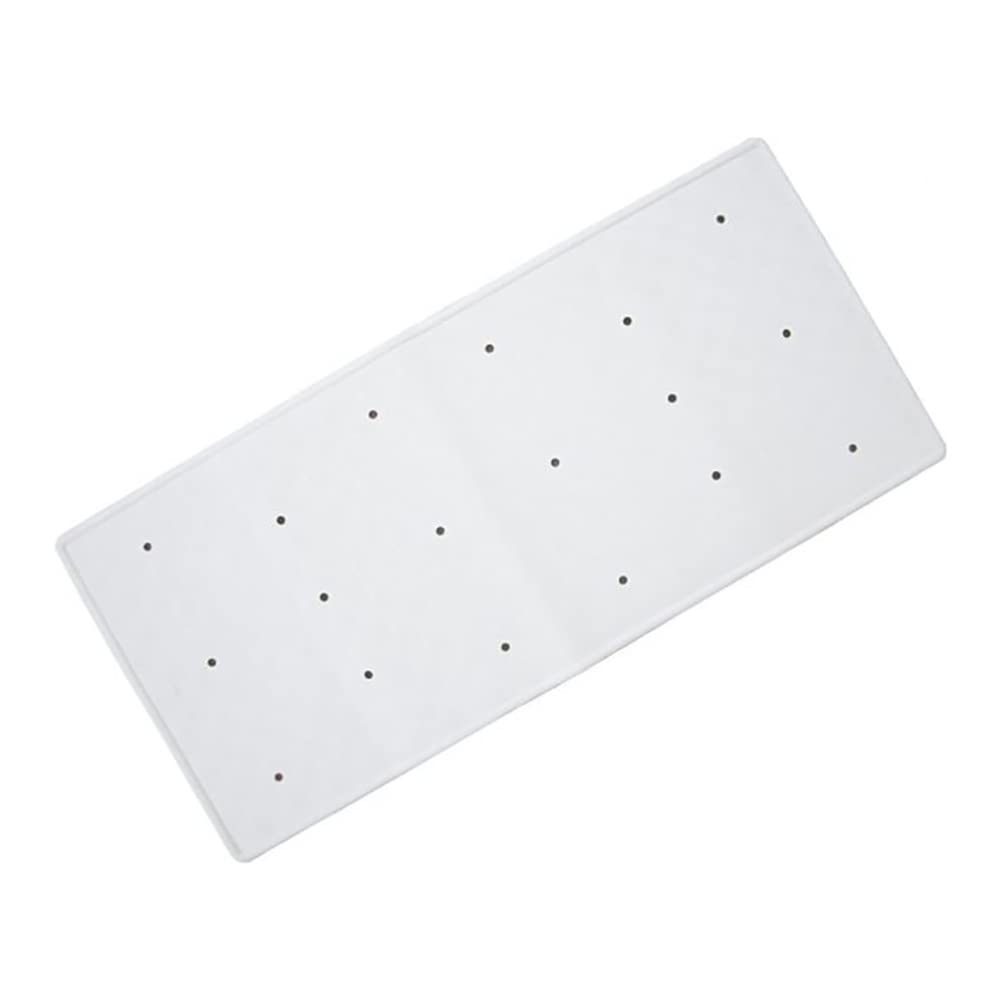 Blue Canyon Nonslip Antibacterial Rubber Bath Mats, Quick Dry Bath Rug with Suction Pads & Drain Holes, Mould Resistant Bathroom Accessory, Durable Bath Rug Runner 34 x 74 cm – Cream