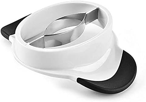 Mango Splitter Mango Cutter Slicer Stainless Steel Non-Slip Handles, Stainless Steel Blade, Cutter, Black-White