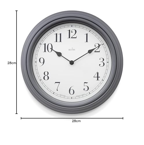 Acctim Devonshire Traditional 28cm Wall Clock (Pigeon Grey)