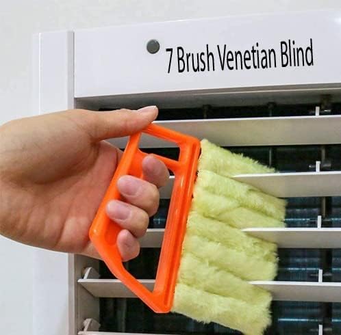 7 Brush venetian blind cleaner duster for most types of blinds and shutter|Window Blind Brush Dust Cleaner Venetian Blind Cleaner for Window Cleaning Tool Kit|)