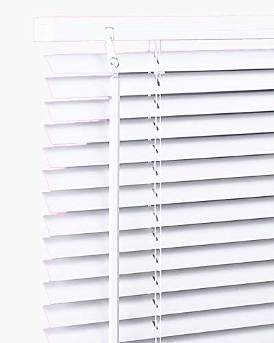 PVC Venetian Blinds Size: 45 x 150cm - White PVC Windows Blinds Open & Close Easy Fit Shutter Blinds for Windows Trimmable Fittings for Home, Office, and Bedroom