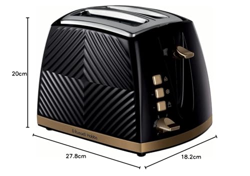 Russell Hobbs Groove Electric 1.7L Cordless Kettle (Fast Boil 3KW, Grey textured plastic with brushed gold accents, Removable washable anti-scale filter, Push to open lid, Perfect pour spout) 26382