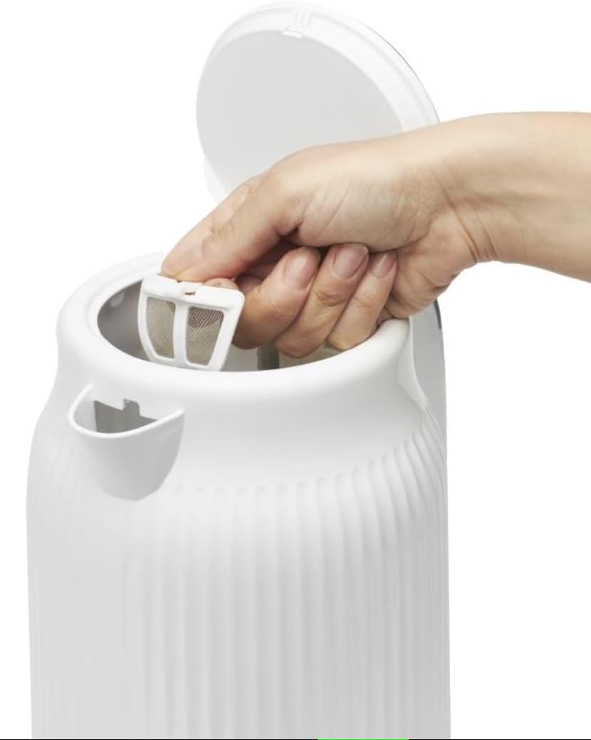 Haden Starbeck White Kettle - 1.7L Fast Boil, Quiet, Cordless Electric Kettle - 3000W, BPA Free, Ergonomic Handle, Energy-Efficient, lightweight - Perfect for Home and Travel
