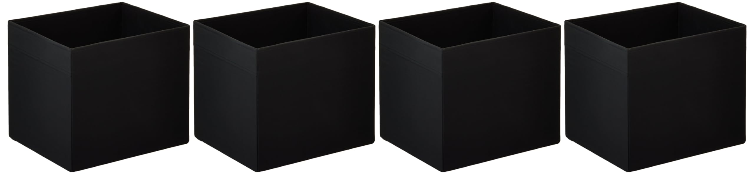 Ikea Drona Storage Box 33 x 38 x 33 cm black (for Expedit shelving unit – 4 pieces), black, 4 - Pack
