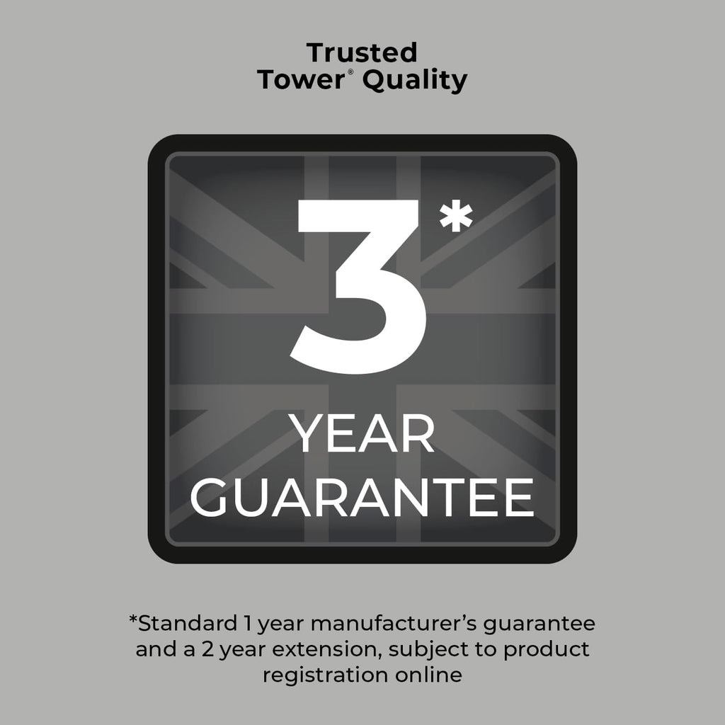 Tower T10074BLK Ash Rapid Boil Pyramid Kettle with Easy Open Lid, Removable Filter, 1.7L, 3KW, Black and Chrome