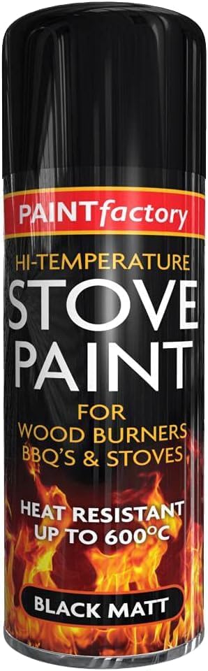 High Temperature Spray Silver Paint 300 ml, Heat Resistant Up to 600°C Wood Burners Stove Paint Quick Drying Engine, Exhaust, and BBQ Grill Paint Used for Metal