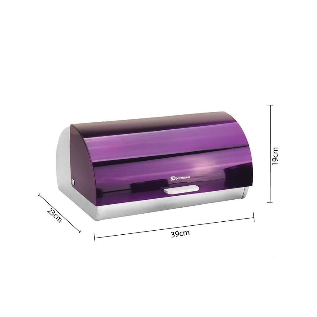 Gems Metallic Bread Bin and Canisters - Orange Red Silver Green Black Purple Blue (Amethyst)