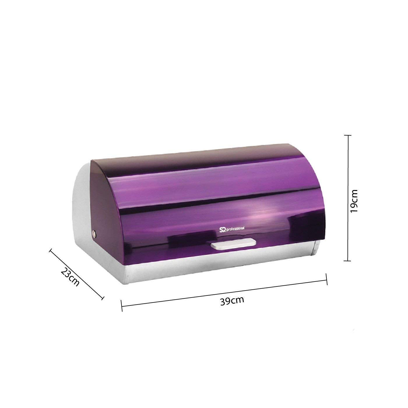 Gems Metallic Bread Bin and Canisters - Orange Red Silver Green Black Purple Blue (Amethyst)