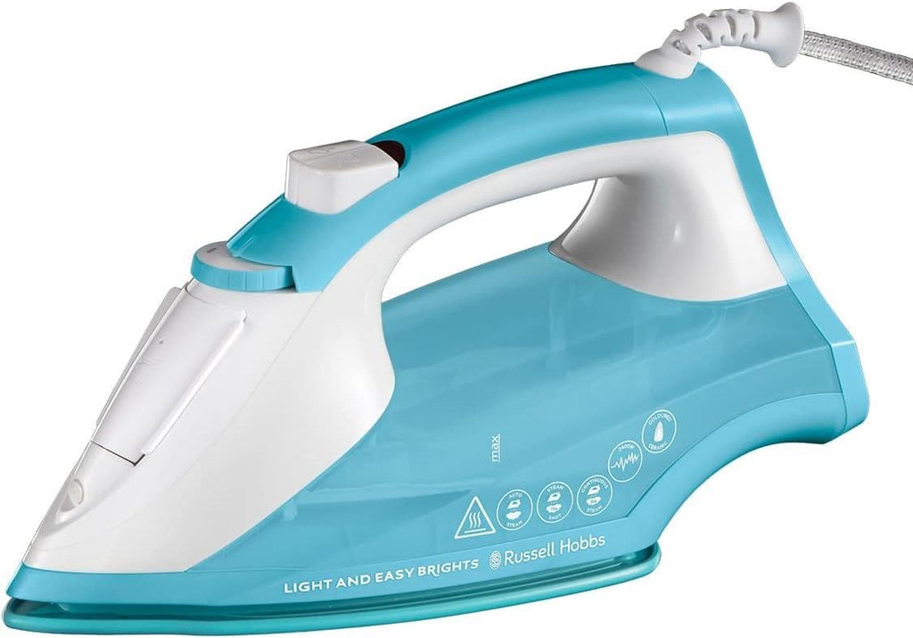 Russell Hobbs Light & Easy Brights Berry Steam Iron, Fabric Softening Infused Ceramic Soleplate. 2x smoother glide, 2x durability, 240ml Water Tank, 115g Steam Shot, 35g Continuous Steam, 2400W, 26480