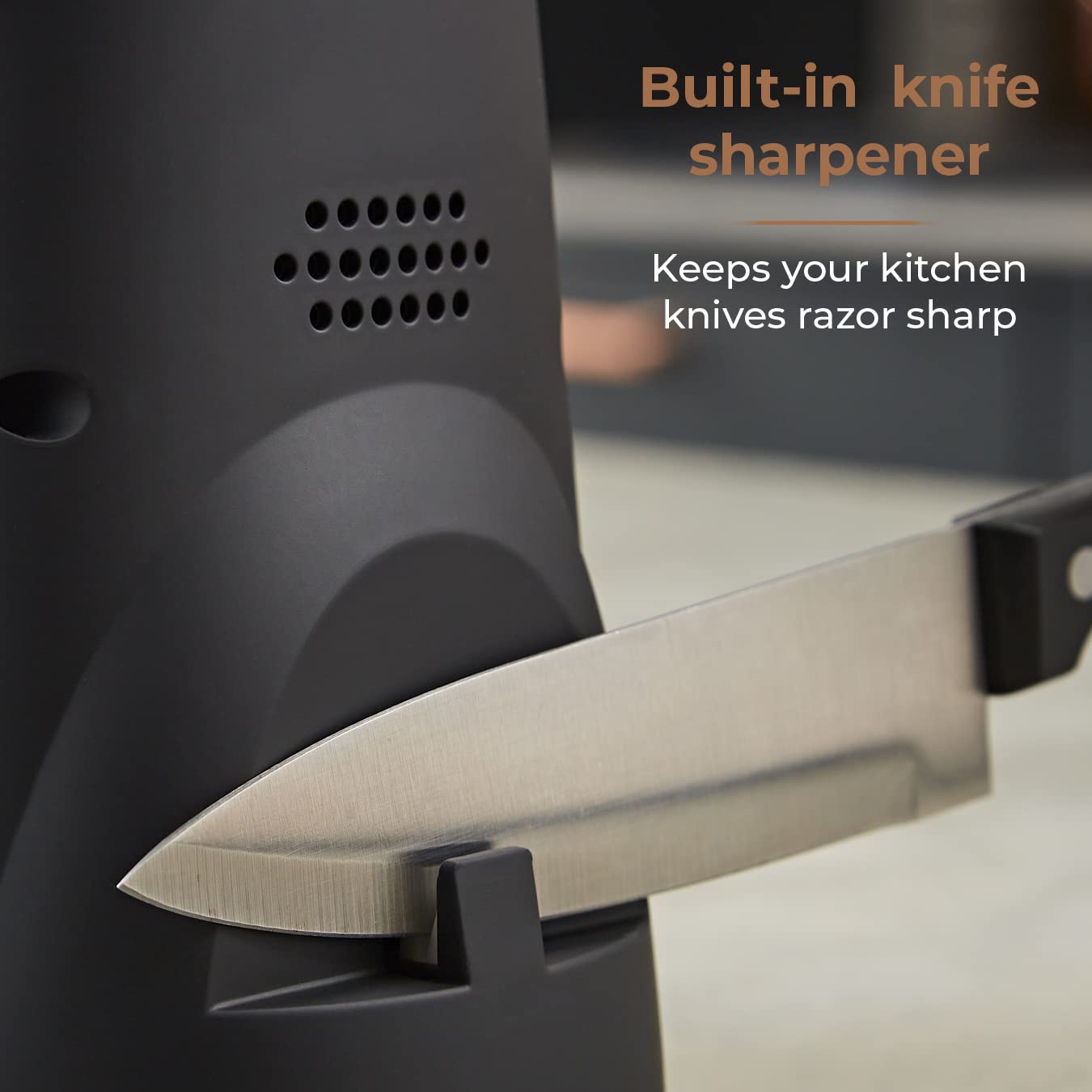 Tower T19007 3-in-1 Electric Can Opener with Knife Sharpener & Bottle Opener, Black