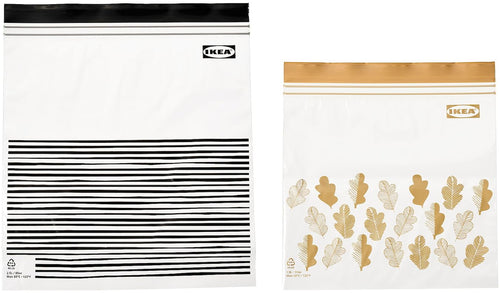 50 IKEA resealable bags (ISTAD) - GREY - ziplock - food freezer sandwich bags - 25 x 1.2L + 25 x 2.5L …