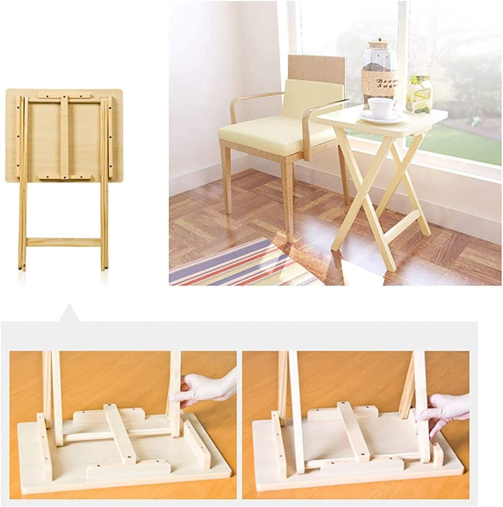 Folding Tv/Snack Table | Laptop Table | Natural Wood Folding Table Outdoor Table Camping Table Fold Up Table Camping Table Folding 65 x 49 x 39 CM