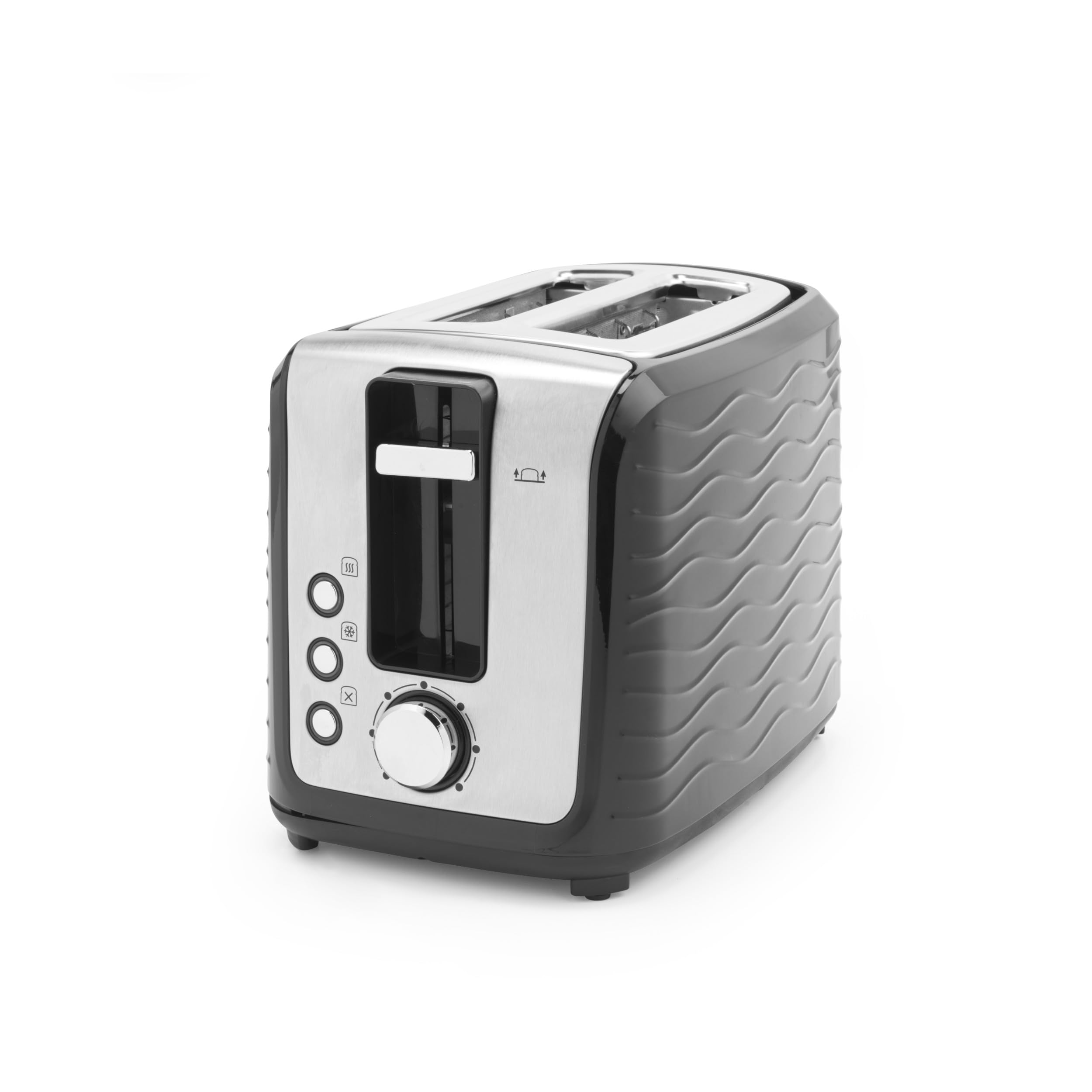 Progress Wave Textured 1.7L Kettle – Auto Shut-Off, Boil-Dry Sensor, BPA-Free, Otter Controller, Anti Limescale Filter, 360° Base, Water Level Indicator, Stylish Black Finish, 2200W, EK6088PBLK