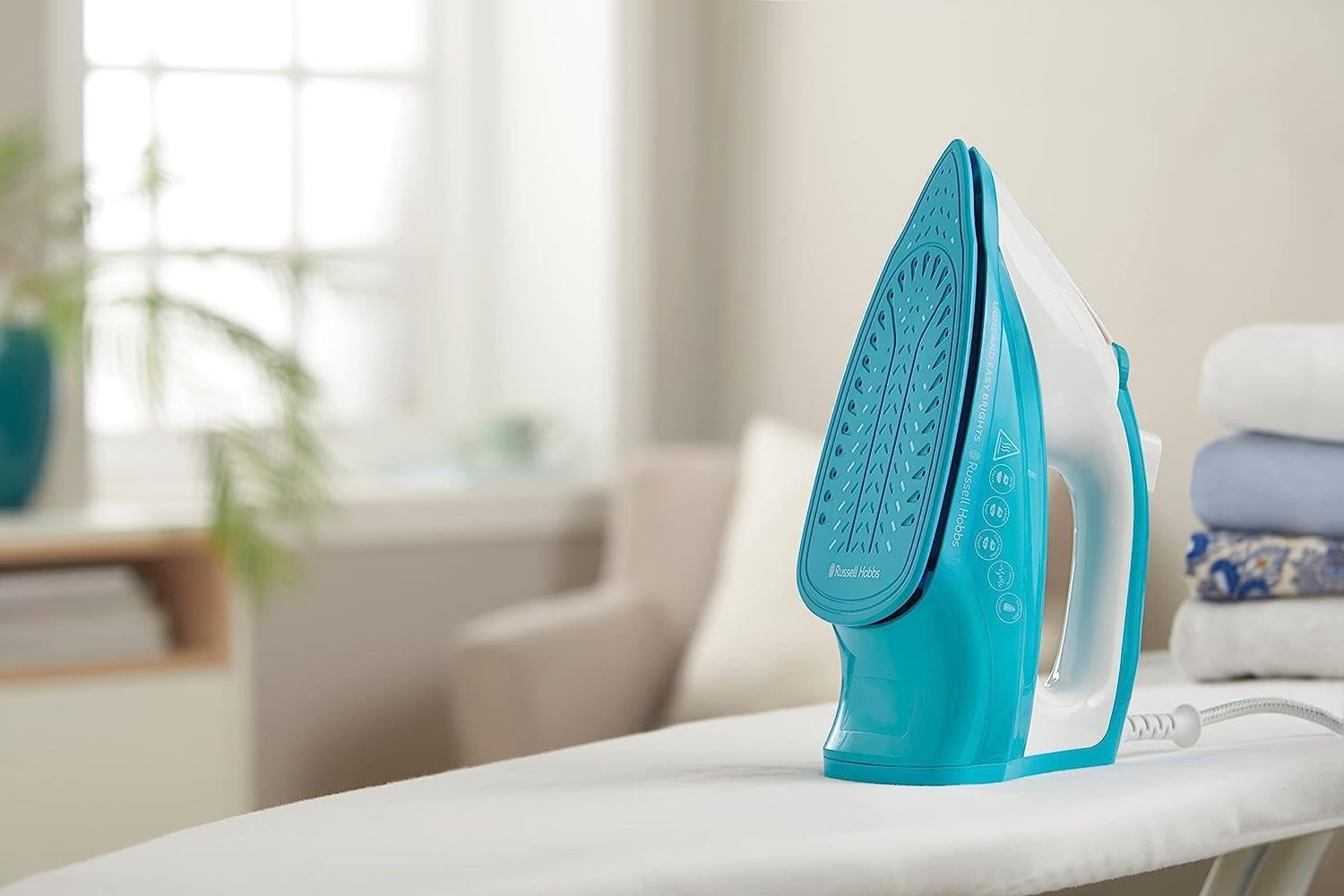 Russell Hobbs Light & Easy Brights Berry Steam Iron, Fabric Softening Infused Ceramic Soleplate. 2x smoother glide, 2x durability, 240ml Water Tank, 115g Steam Shot, 35g Continuous Steam, 2400W, 26480