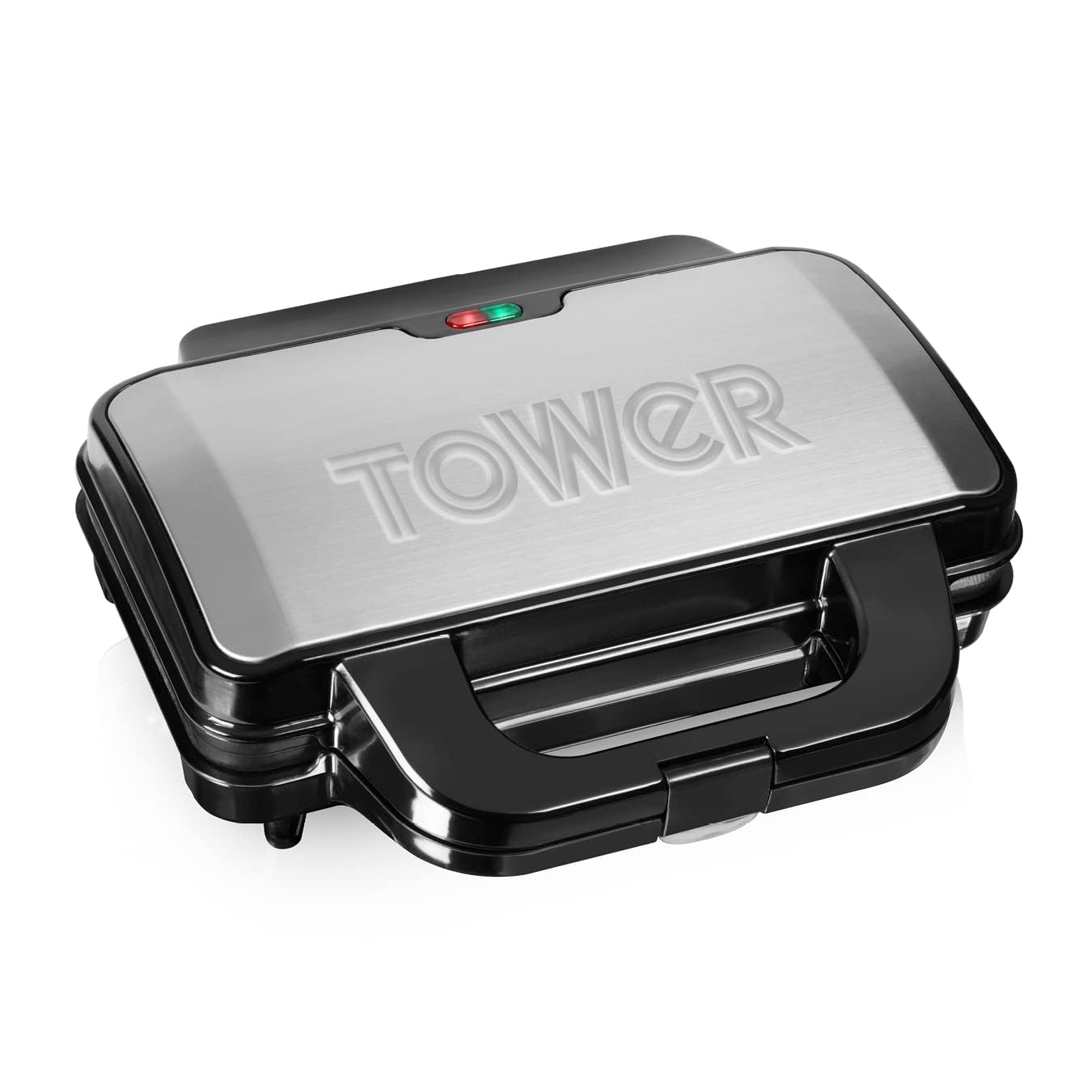 Tower T27038 Health Grill and Panini Grill with Non-Stick Cerastone Coating, 750W, Black & Stainless Steel