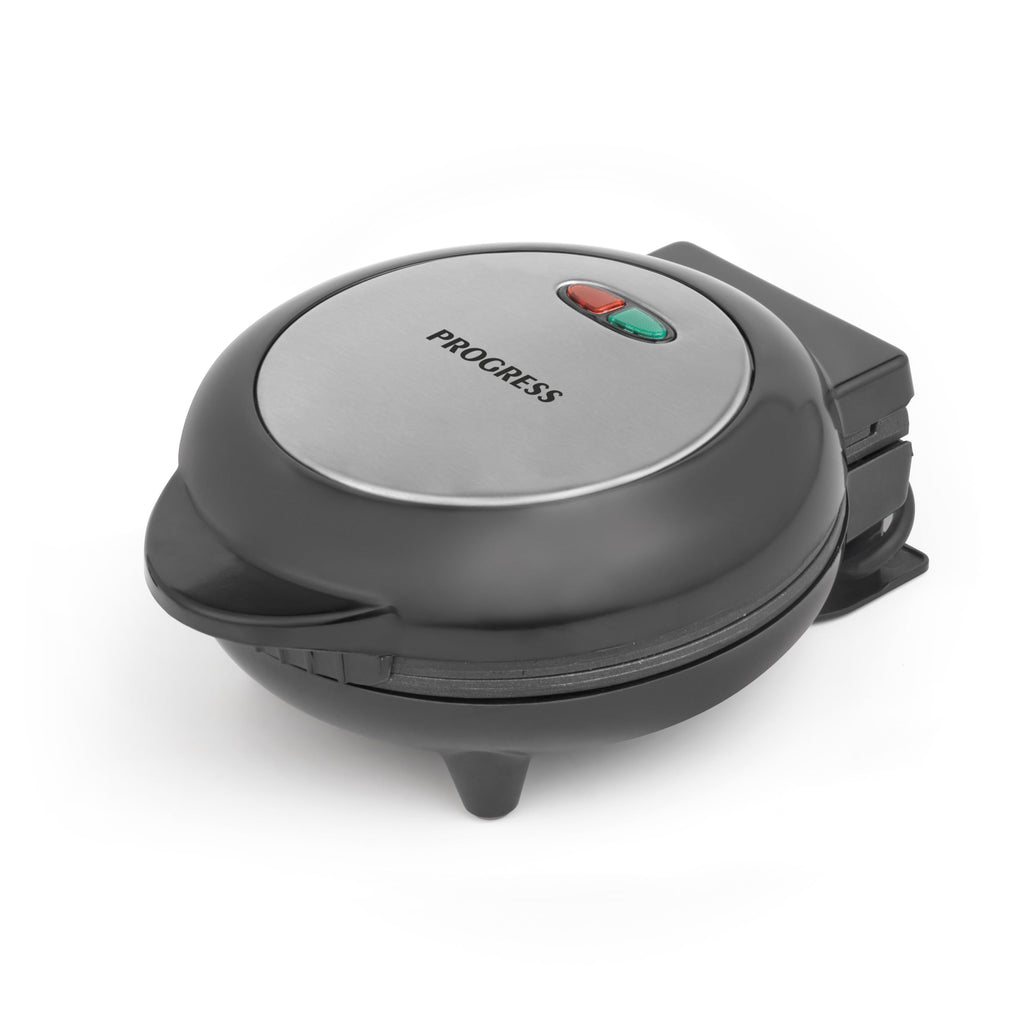 Progress EK5852P Double Waffle Maker – Electric Dessert Maker, Non-Stick Cooking Plates, Belgian/American Waffle Iron, Automatic Temperature Control, Carry Handle, Power/Ready Indicator Lights, 750W