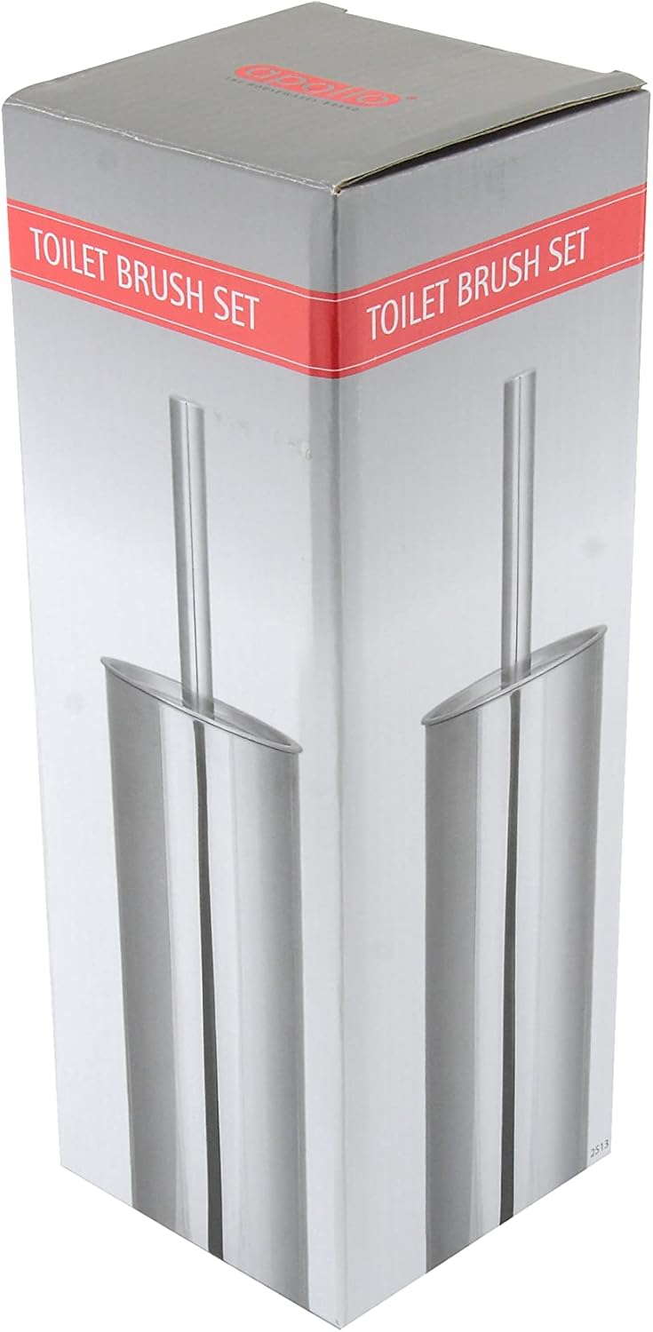APOLLO THE HOUSEWARES BRAND Toilet Brush Holder Chrome, Stainless Steel, Multi-Colour, L,2513
