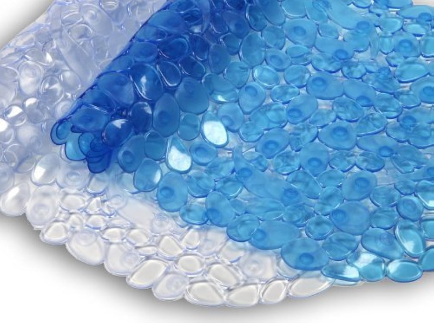 Blue Canyon Nonslip Antibacterial Rubber Shower Mats, Quick Dry Bathmat for Shower with Suction Pads & Drain Holes, Mould Resistant Bathroom Accessory, Durable Bath Rug Runner 53x53 cm – Cream