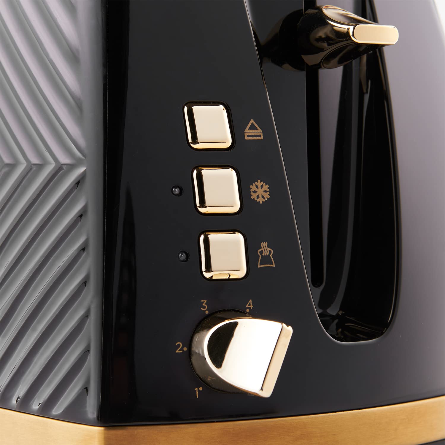 Russell Hobbs Groove Electric 1.7L Cordless Kettle (Fast Boil 3KW, Grey textured plastic with brushed gold accents, Removable washable anti-scale filter, Push to open lid, Perfect pour spout) 26382