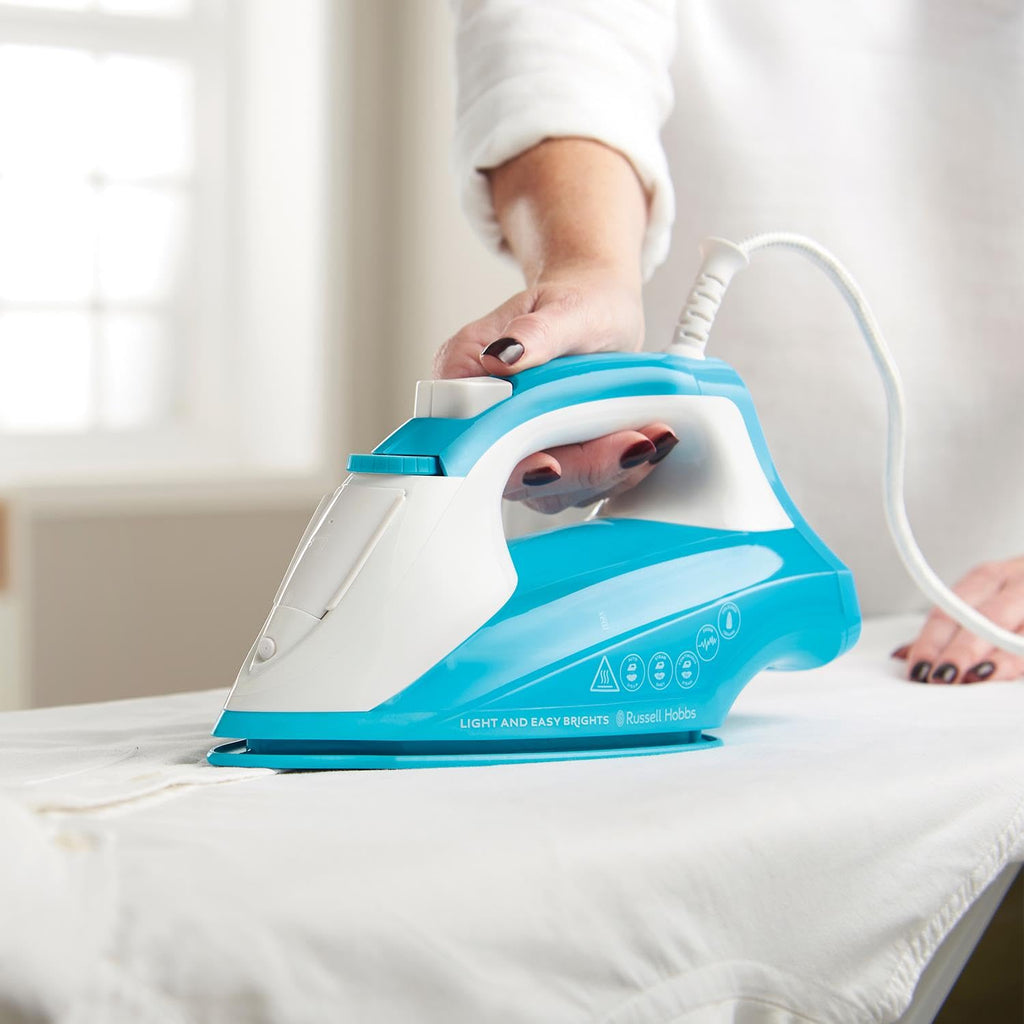 Russell Hobbs Light & Easy Brights Berry Steam Iron, Fabric Softening Infused Ceramic Soleplate. 2x smoother glide, 2x durability, 240ml Water Tank, 115g Steam Shot, 35g Continuous Steam, 2400W, 26480