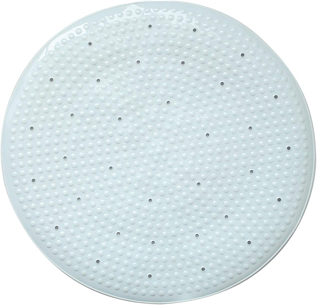 Blue Canyon Nonslip Antibacterial Rubber Shower Mats, Quick Dry Bathmat for Shower with Suction Pads & Drain Holes, Mould Resistant Bathroom Accessory, Durable Bath Rug Runner 53x53 cm – Cream