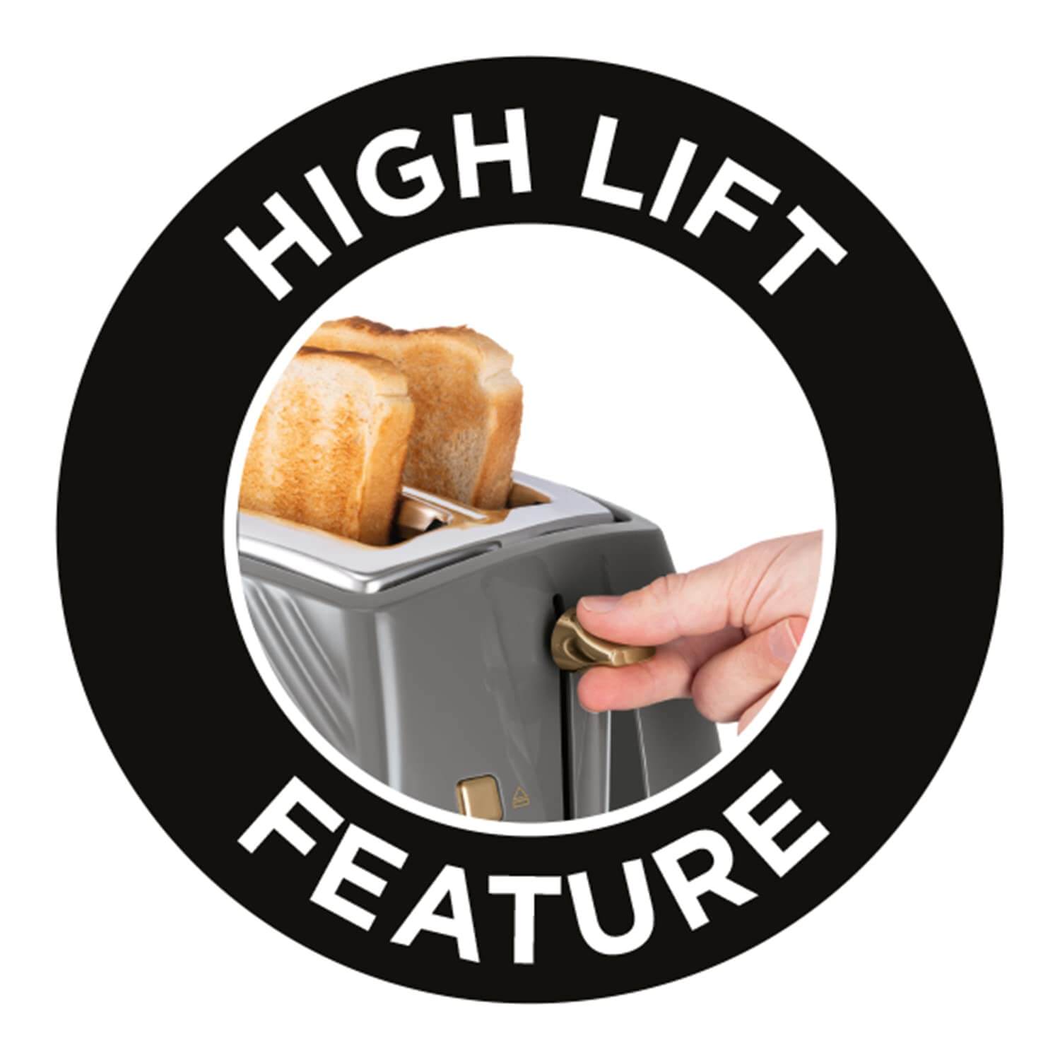 Russell Hobbs Groove Electric 1.7L Cordless Kettle (Fast Boil 3KW, Grey textured plastic with brushed gold accents, Removable washable anti-scale filter, Push to open lid, Perfect pour spout) 26382