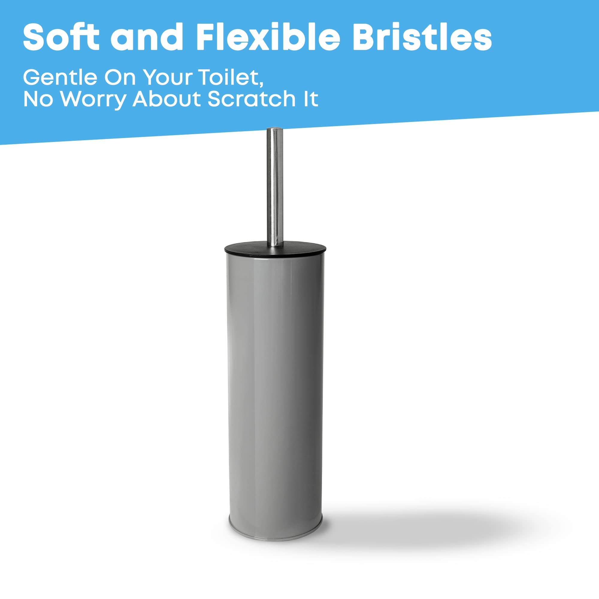 Blue Canyon Roman at Home Grey Toilet Brush and Holder