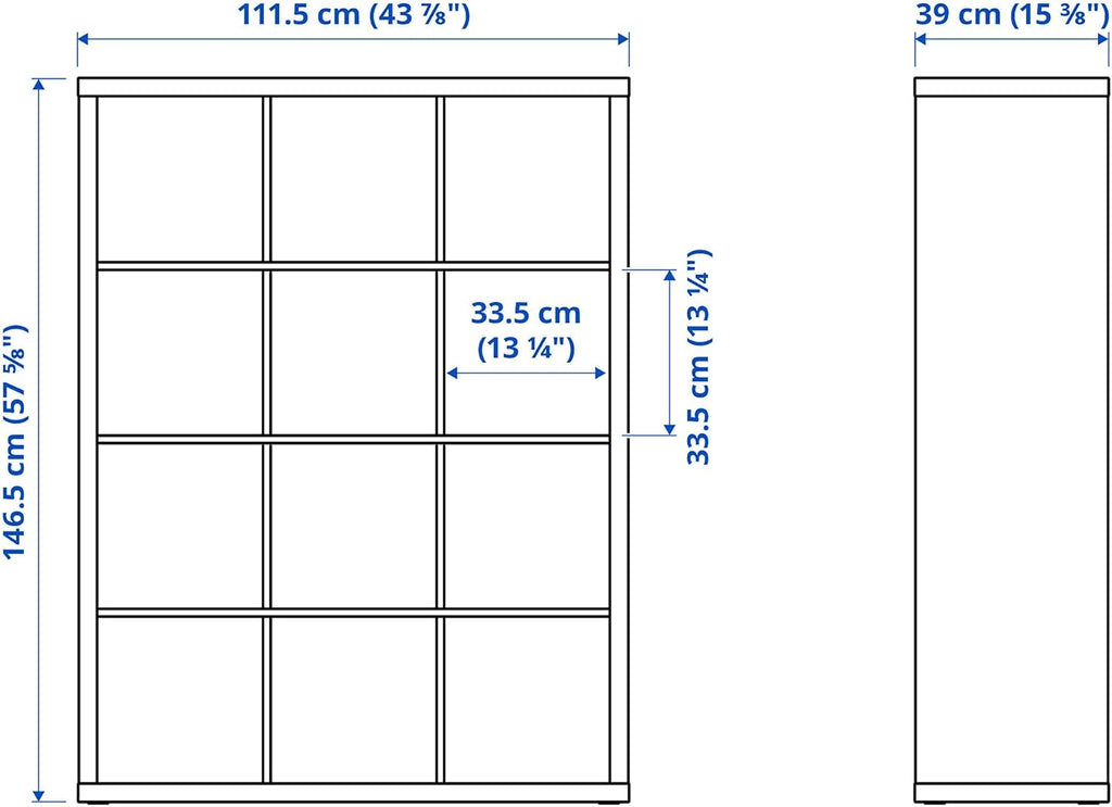 IKEA KALLAX Shelving Unit, 112x147 cm, White