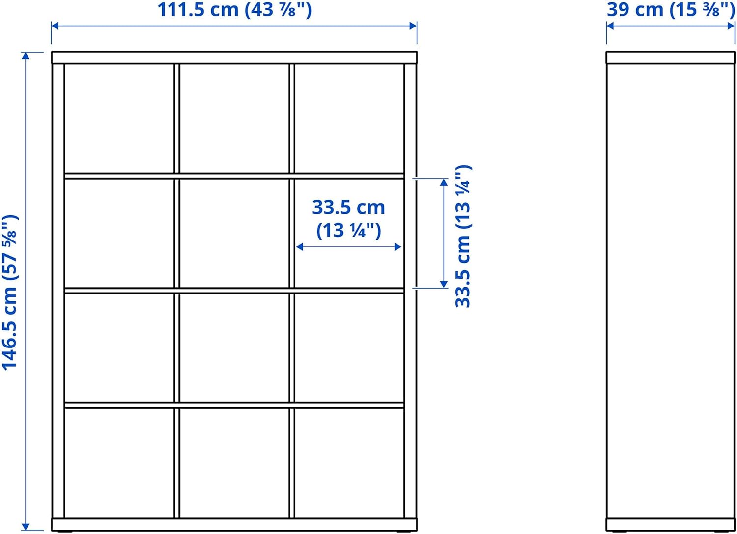 IKEA KALLAX Shelving Unit, 112x147 cm, White