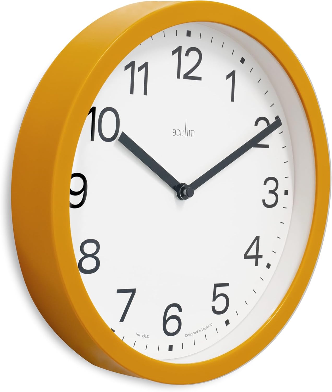 Acctim Renhold Wall Clock Contemporary 25cm Kitchen/Living Room/Bedroom/Office Clock (Soot)