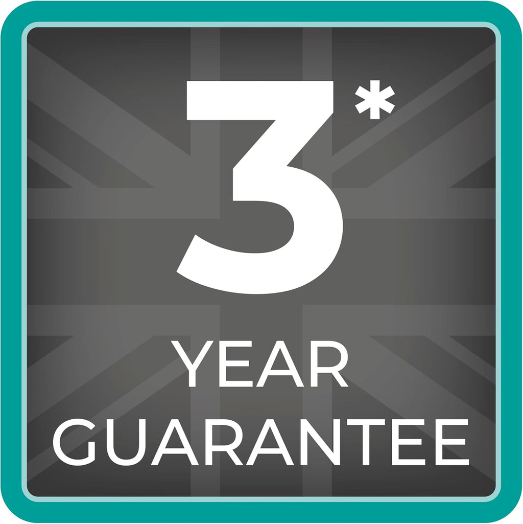 Tower T22021TL Ceraglide Steam Iron with Fast Heat-up, Long Power Cord, 3100W, Black and Teal