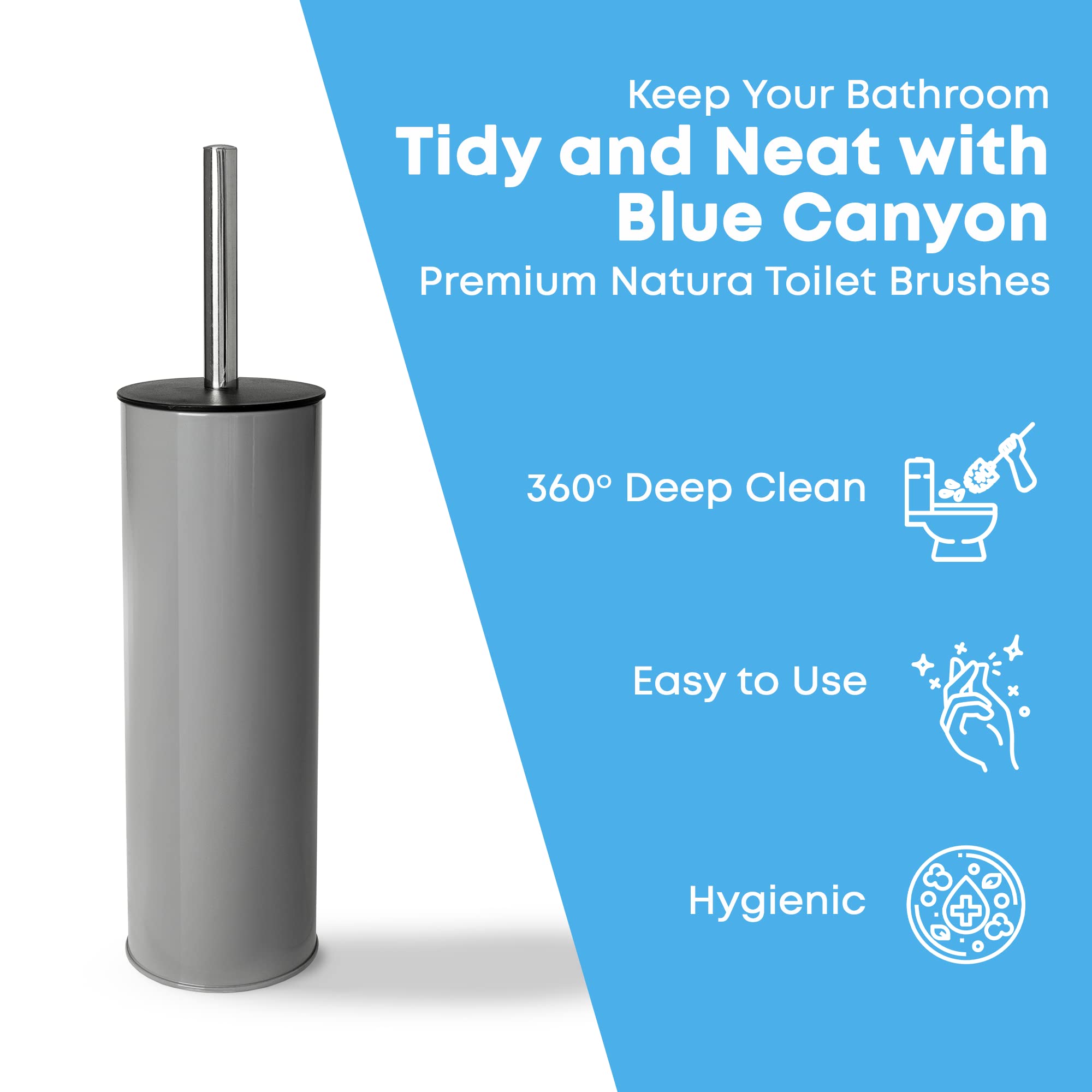 Blue Canyon Roman at Home Grey Toilet Brush and Holder
