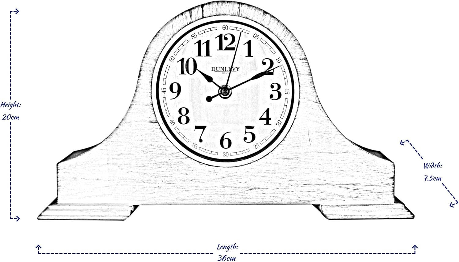 Mantel Clock Quartz Classic Mantle Clock Vintage Arch Top Napoleon Hat Design Battery Operated Freestanding for Home Living Room Desk Table Shelf Bedside Fireplace Office Décor Gift (Cream)