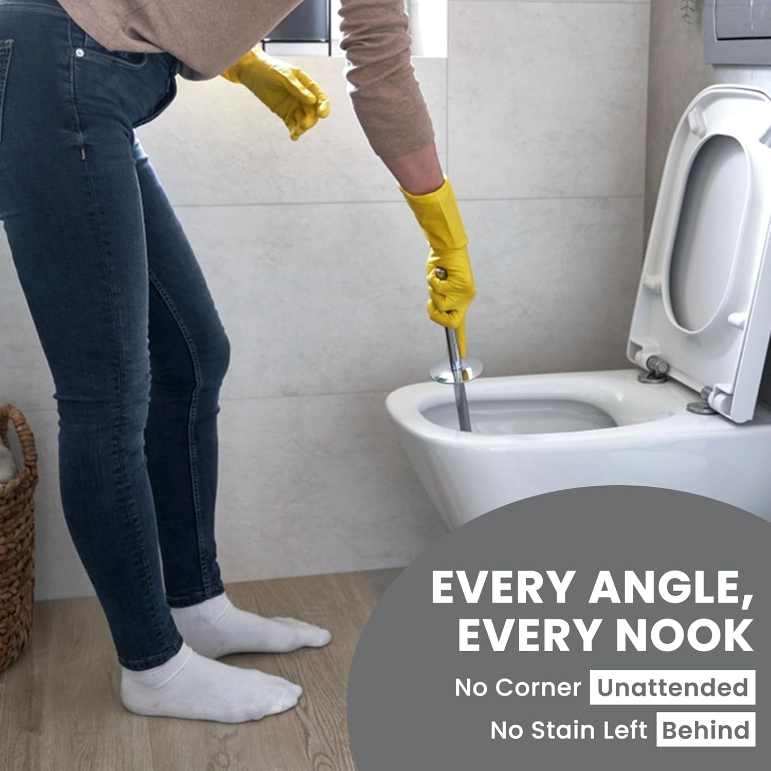 Blue Canyon Axus Toilet Brush & Holder - Stainless Steel