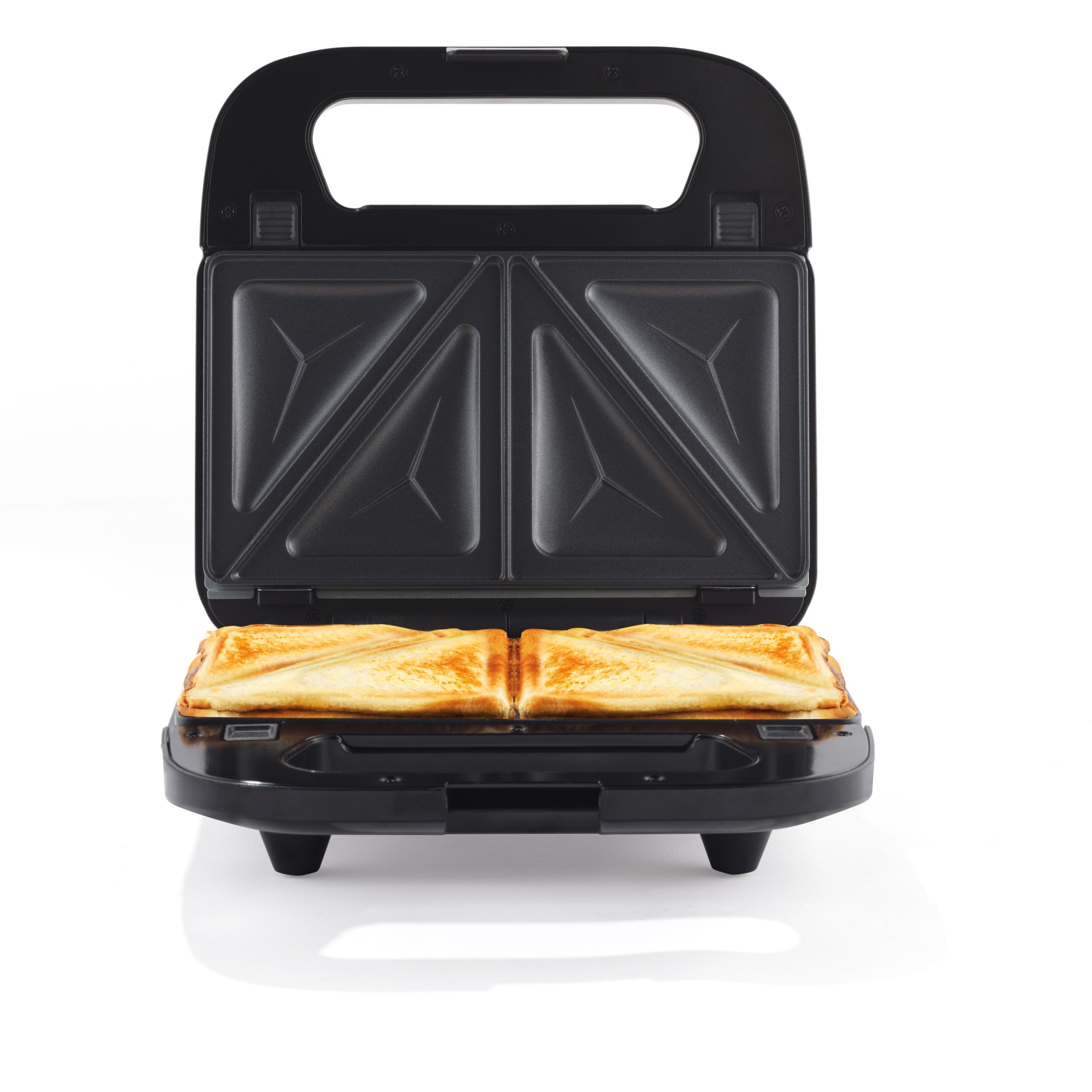 Progress EK5852P Double Waffle Maker – Electric Dessert Maker, Non-Stick Cooking Plates, Belgian/American Waffle Iron, Automatic Temperature Control, Carry Handle, Power/Ready Indicator Lights, 750W