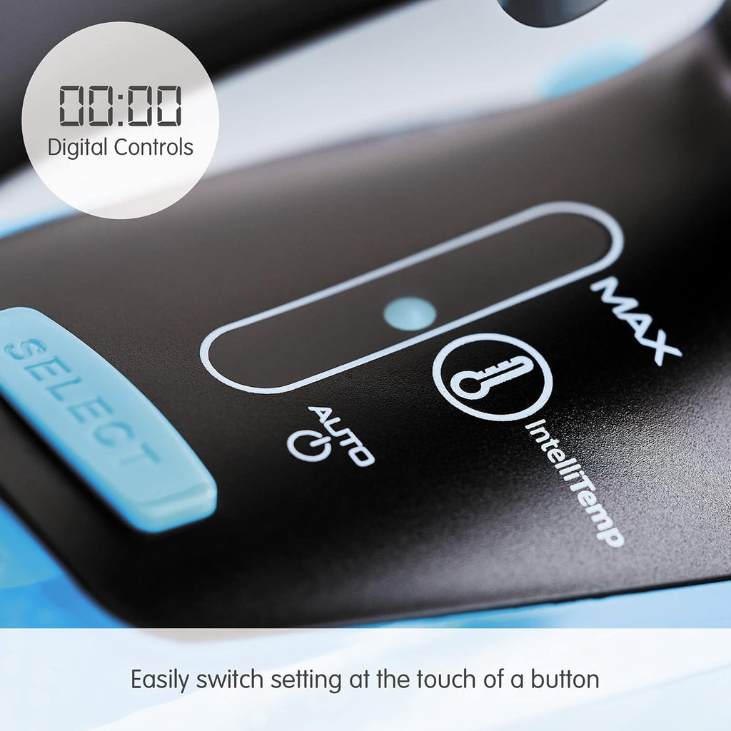 Morphy Richards 300303 Steam Iron Intellitemp, 2400 W, Black & Blue