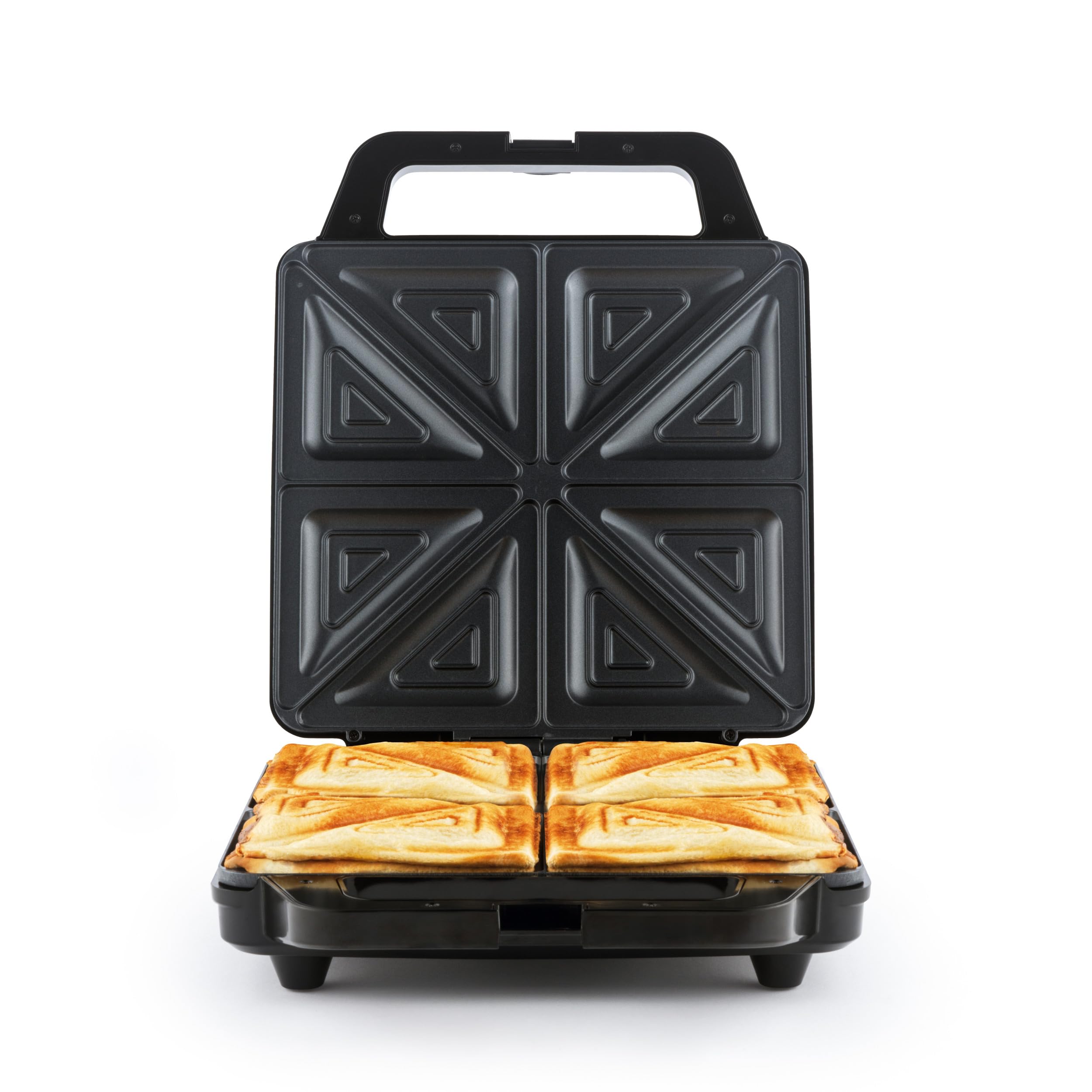 Progress EK5852P Double Waffle Maker – Electric Dessert Maker, Non-Stick Cooking Plates, Belgian/American Waffle Iron, Automatic Temperature Control, Carry Handle, Power/Ready Indicator Lights, 750W