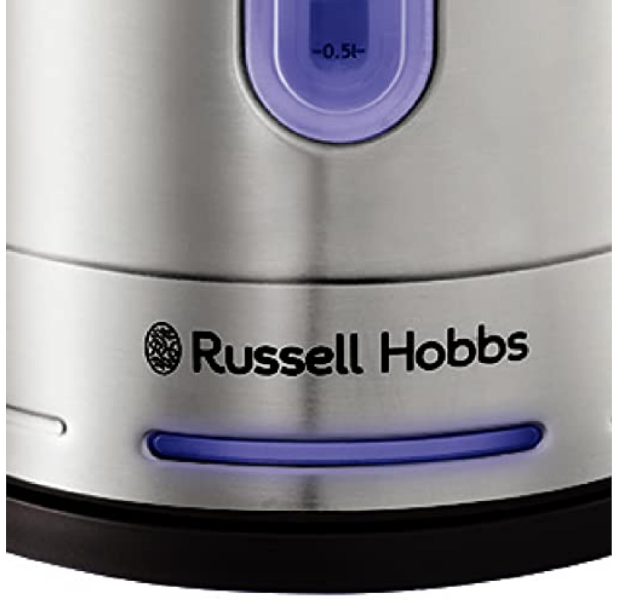 Russell Hobbs Brushed Stainless Steel Electric 1.7L Cordless Kettle (Quiet & Fast Boil 3KW, Removable washable anti-scale filter, Push button lid, Perfect pour spout) 20460