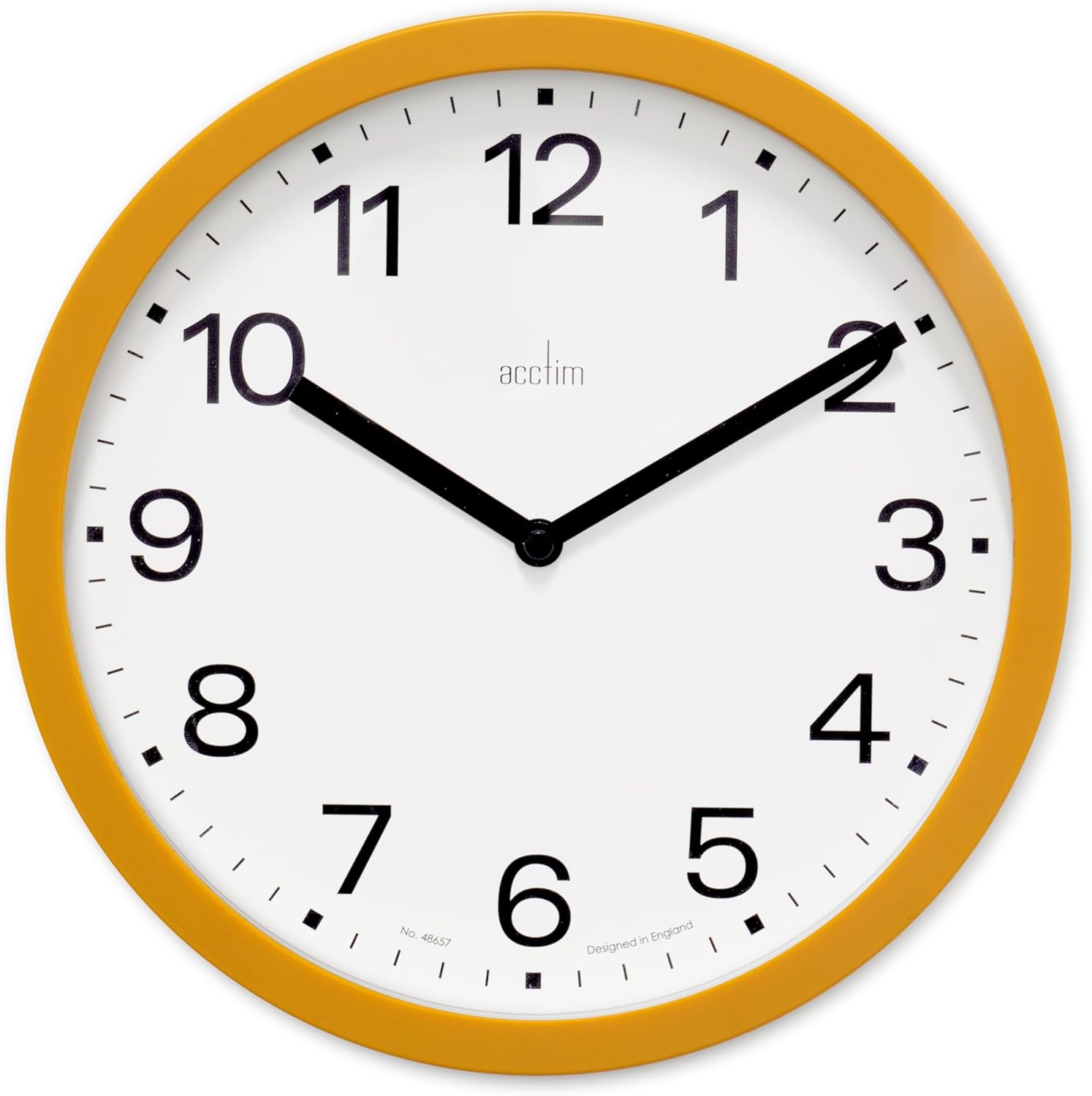 Acctim Renhold Wall Clock Contemporary 25cm Kitchen/Living Room/Bedroom/Office Clock (Soot)