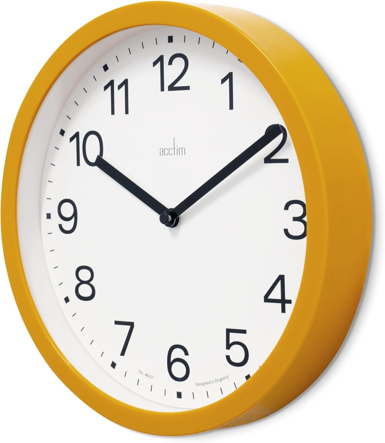 Acctim Renhold Wall Clock Contemporary 25cm Kitchen/Living Room/Bedroom/Office Clock (Soot)