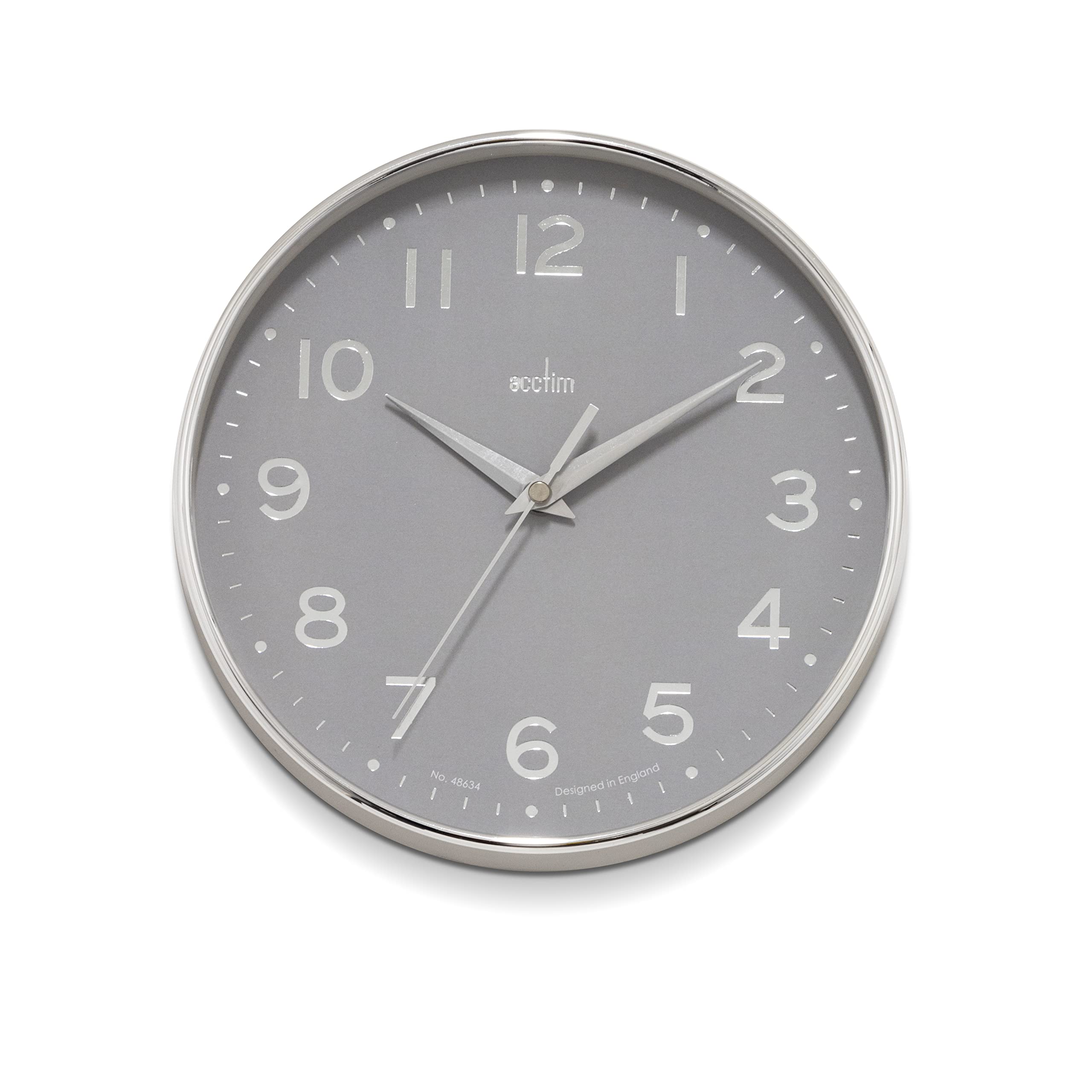 Acctim Rand 20cm Small Wall Clock Foil Embossed Numbers Quartz Movement 22982 (Gold)