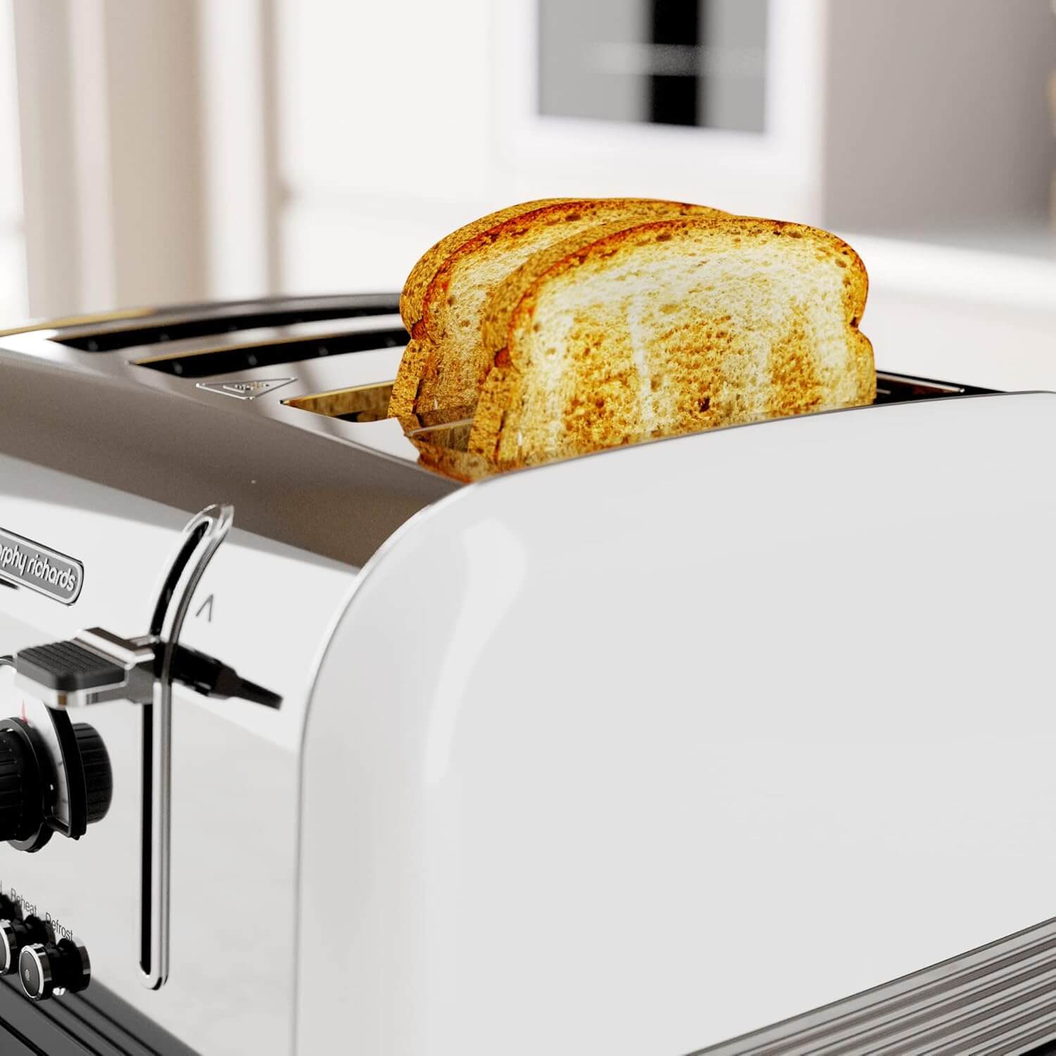 Morphy Richards 240332 Venture Retro 4 Slice Toaster White