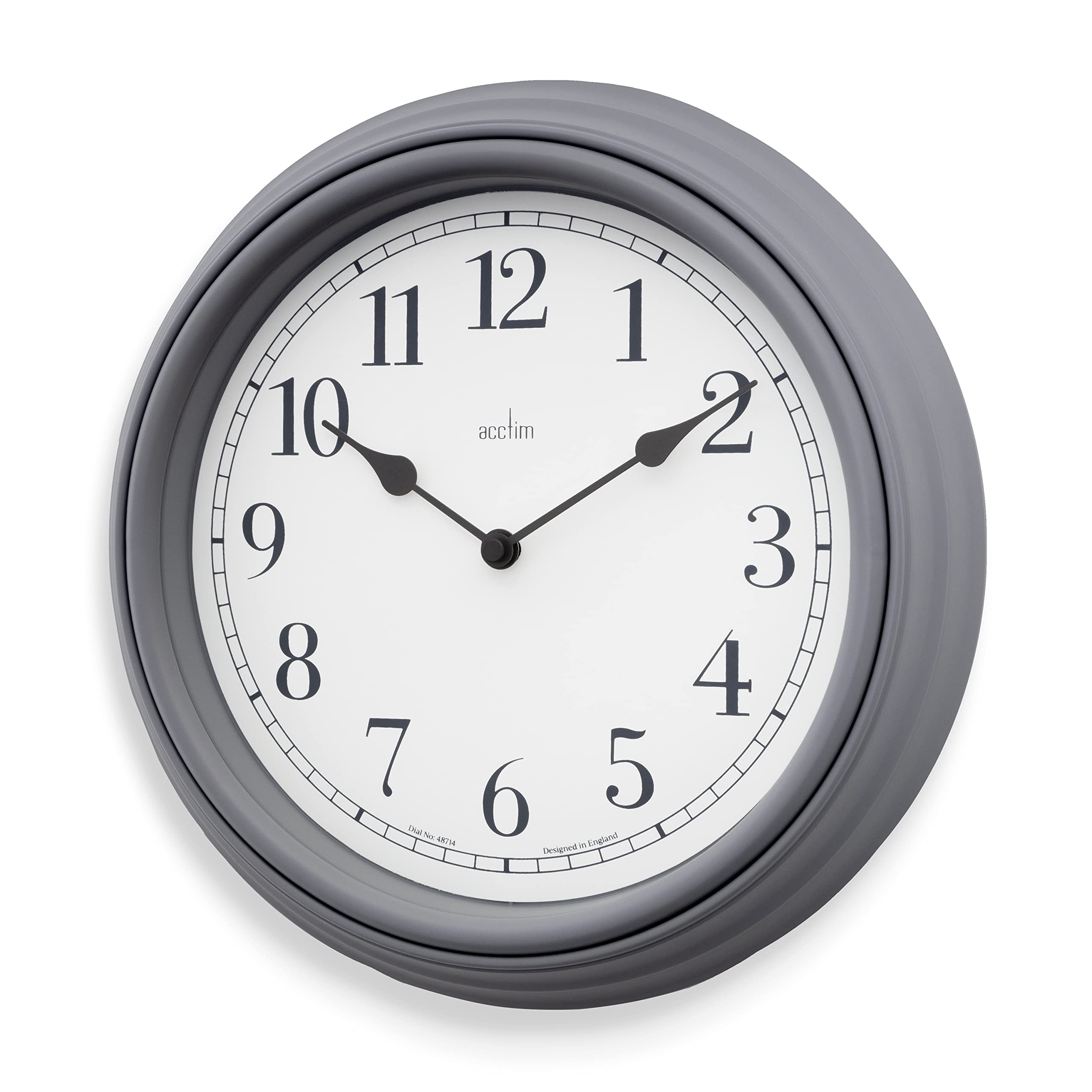 Acctim Devonshire Traditional 28cm Wall Clock (Pigeon Grey)