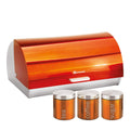 Gems Metallic Bread Bin and Canisters - Orange Red Silver Green Black Purple Blue (Amethyst)